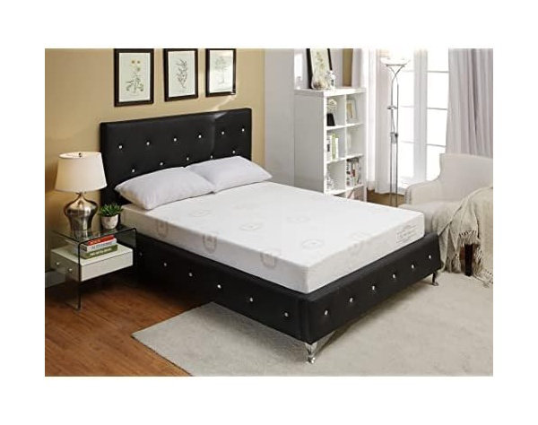 Queen Size Green Tea-Infused Memory Foam Mattress, 8-Inch Profile with Herbal Fusion Collection