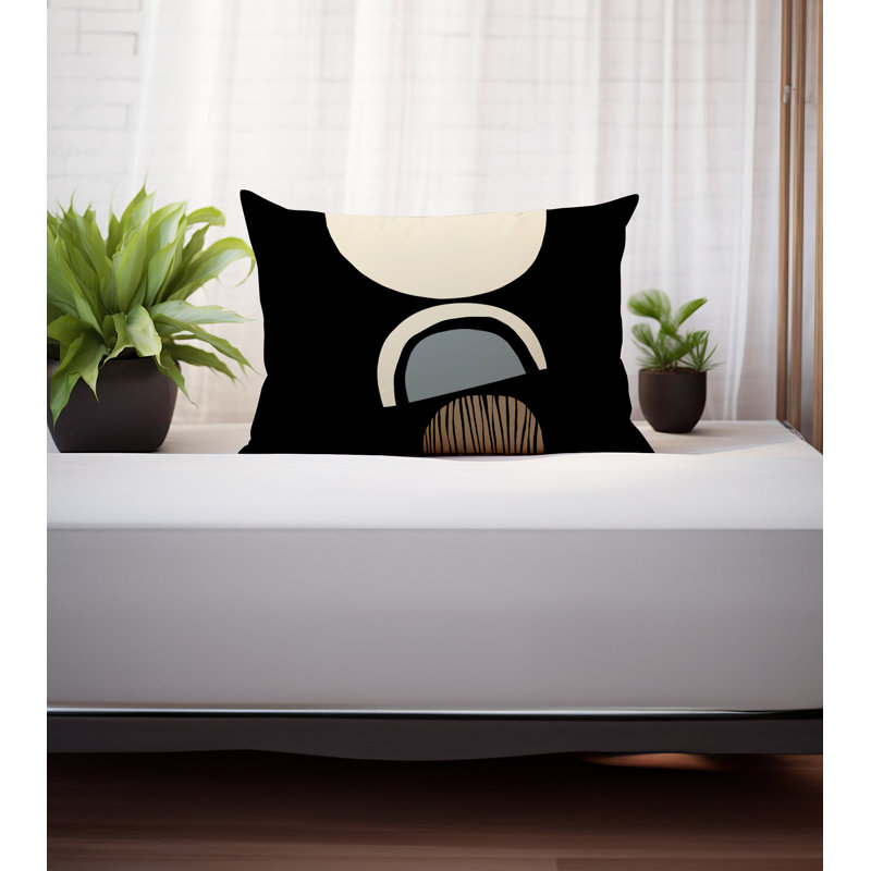 Housse et insert de coussin rectangulaire intérieur / extérieur en polyester / mélange de polyester Chamu, Gris