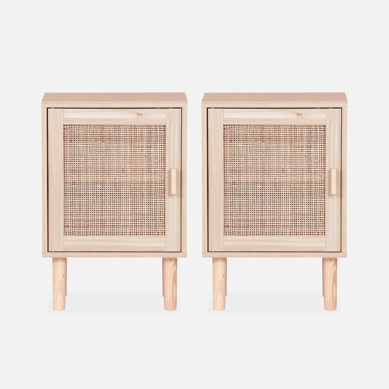 Mann 40cm W Manufactured Wood Bedside Table