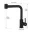 Robinet en acier inoxydable noir avec bec rétractable - Aspect contemporain pour éviers de cuisine et de salle de bain.