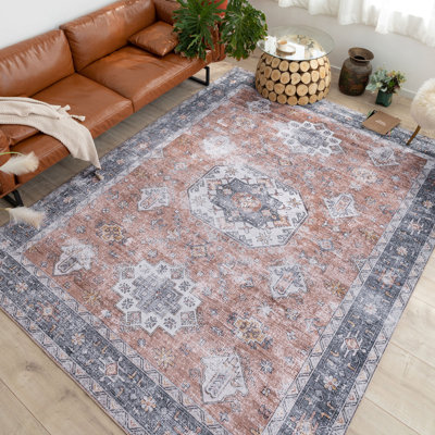 Tapis oriental rose / gris Janna