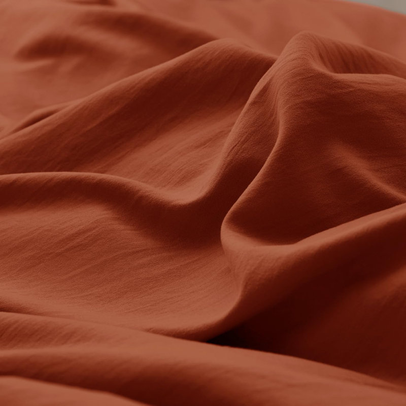 Bedsure Microfiber Duvet Cover King Size - Prewashed Cotton-Like Extra Soft Bedding Set (Set of 3), Terracotta
