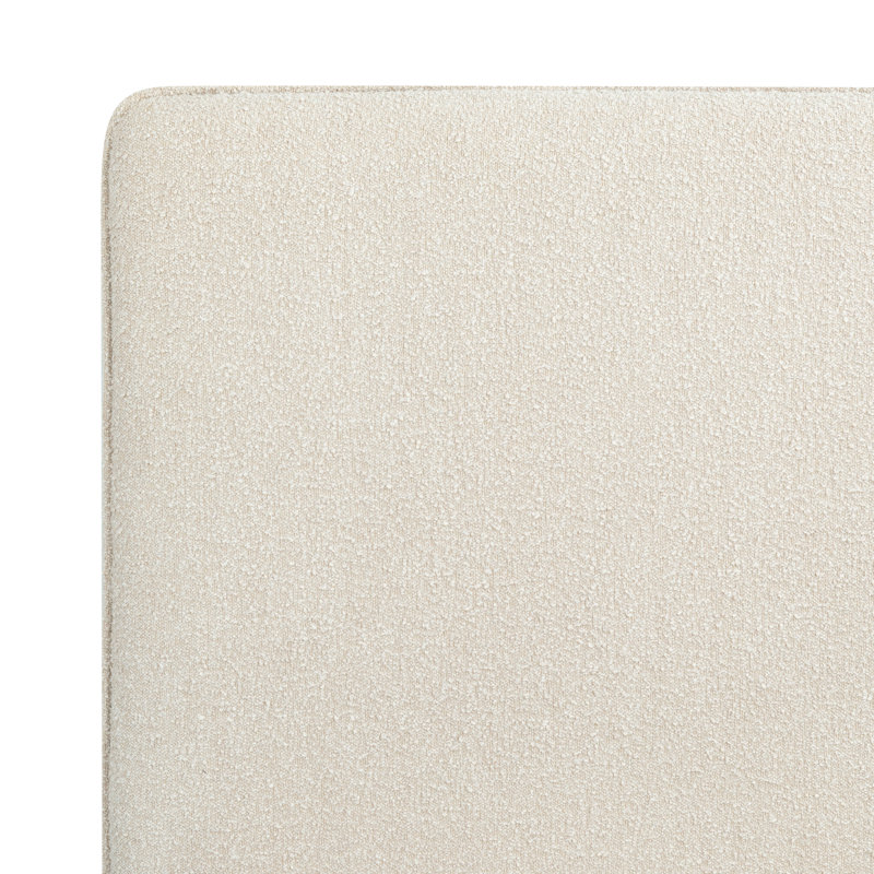 Callahan Upholstered Bed, Light Beige Boucle, Twin
