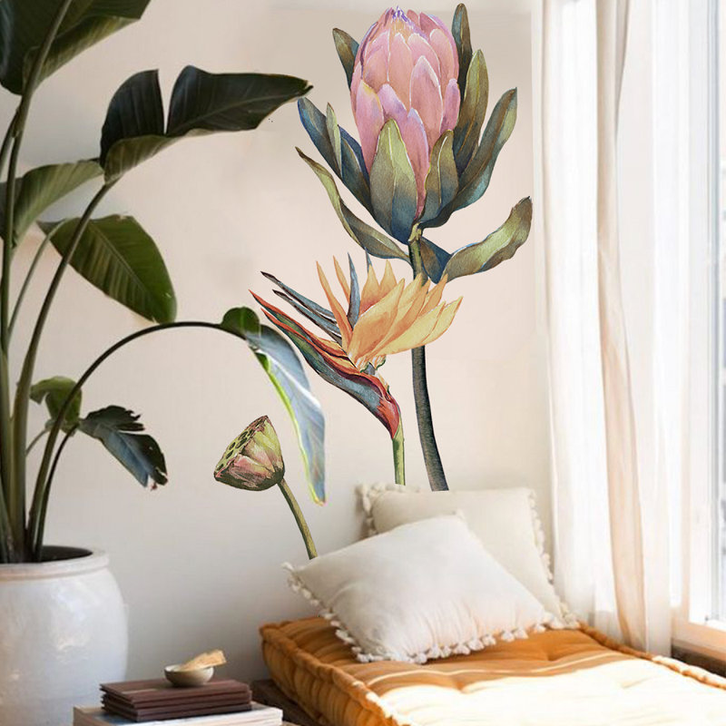 Adhésif décoratif plantes et fleurs Protea
