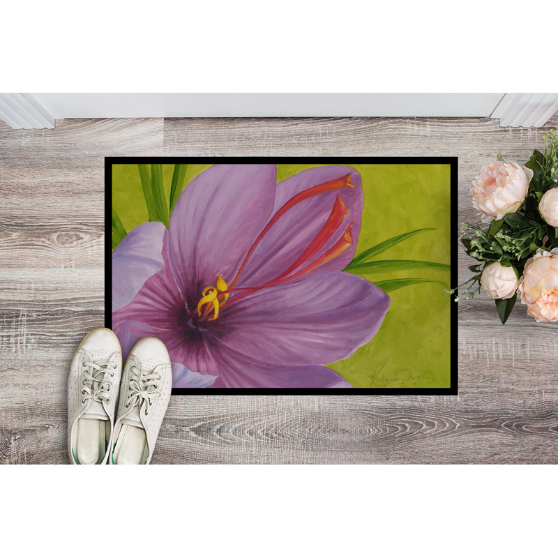 Tapis d'extérieur antidérapant à motif floral Ursine, Rectangle 2 pi x 3 pi