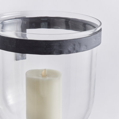 12" H Mixed Materials Indoor/Outdoor Wall Candle Sconce