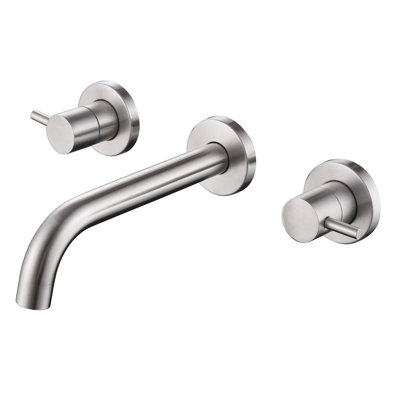 Stainless Steel Tub Faucet with Swivel Spout