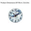 Horloge murale 12 po x 12 po à motif floral doux pour balcon de salle de bain