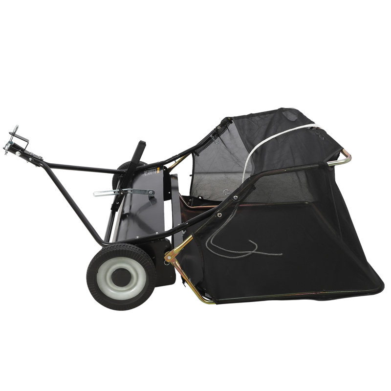 Tow Behind Lawn Sweeper,Pull Behind Lawn Sweeper,with 26 Cu. Ft. Large Capacity Leaf Collector,Adjustable Sweeping Height for Yard, Lawn, Farm and Picking Up Debris & Grass