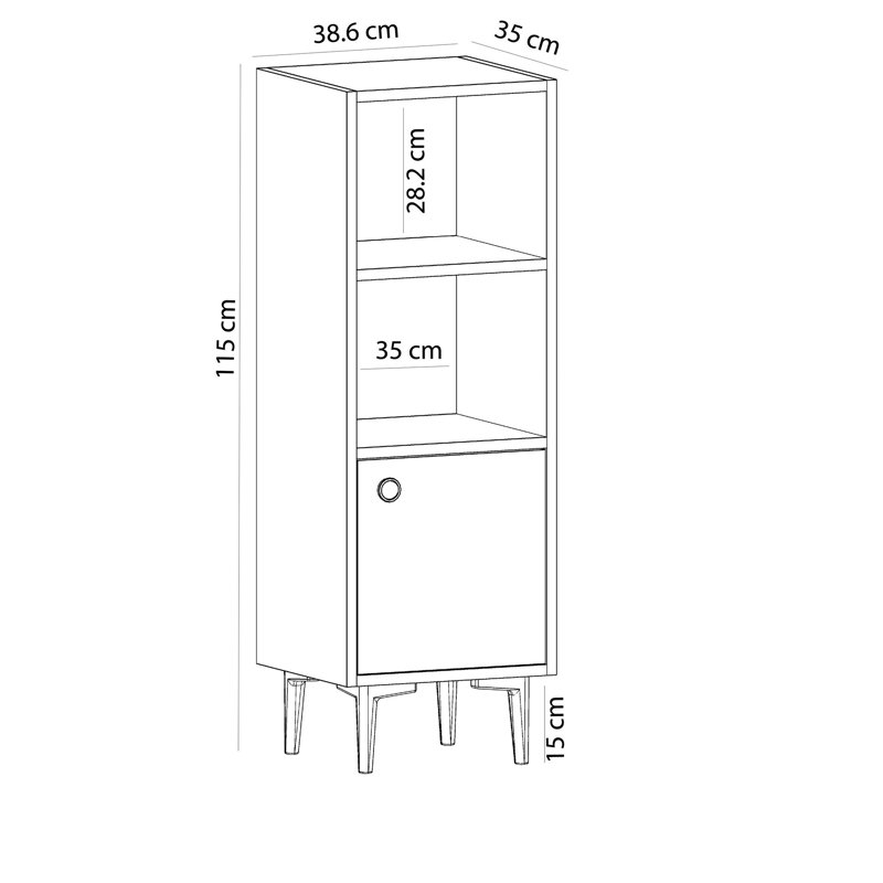 Amaranthe Display Cabinet, Sapphire Oak White