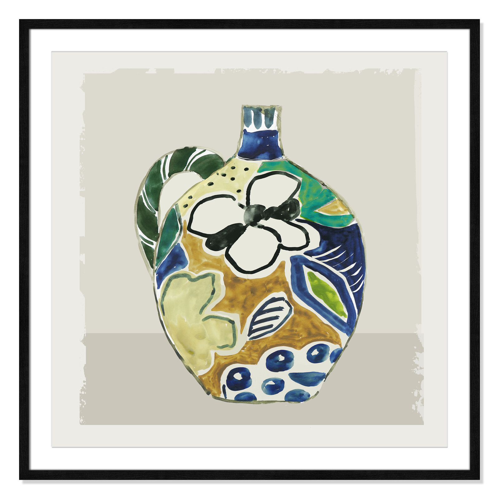Picasso Vase by Aimee Wilson, 32" H x 32" W x 0.75" D, Black