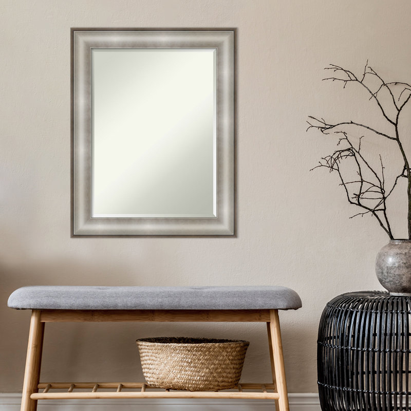 Dyana Flat Wall Mirror, 29" x 23", Silver