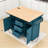 Kitchen Cart with Dual Drop Leaf, Rolling Design, Power Outlet and Ample Storage on 5 Wheels-142987503