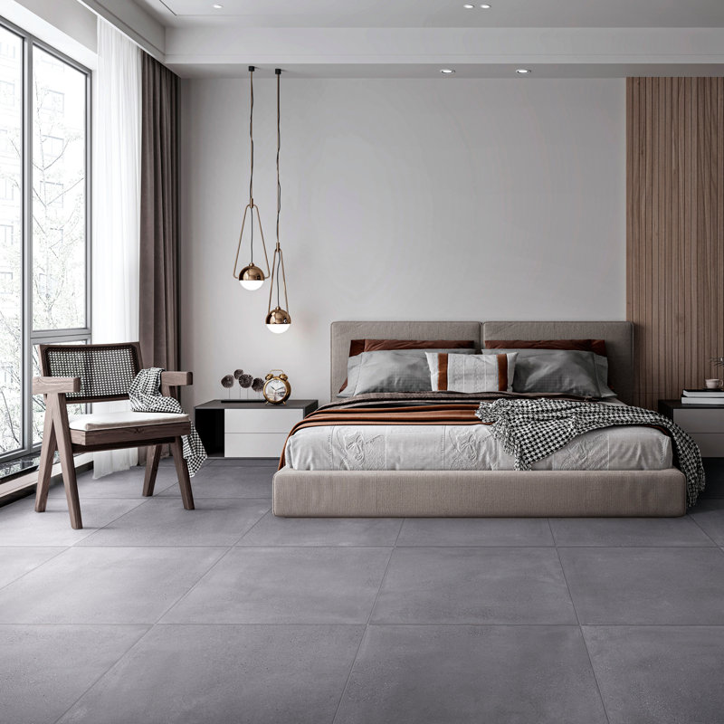 Carreau de porcelaine pour plancher et mur 24 po x 24 po Melange, Noir, noir, noir, noir