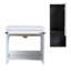 Meuble-lavabo mural 24 po avec lavabo en céramique, armoire latérale et portes à fermeture en douceur