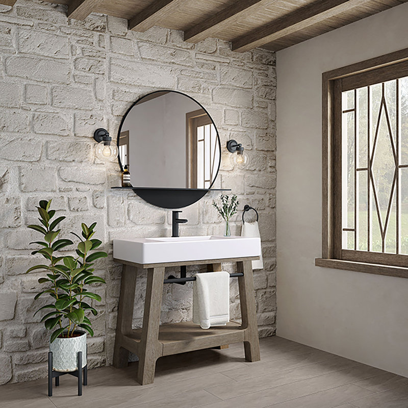 Auburn 36" Sinngle Bathroom Vanity Set, Glossy White