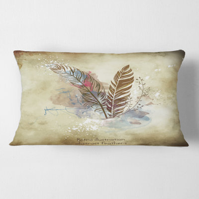 Fleurs beige rétro - coussin imprimé rétro