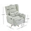 Fauteuil inclinable à oreilles avec structure en métal et design réglable, pivotant à 360°
