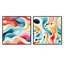 «Soft Color» multicolore, vague de neutralité abstraite - ensemble de collages carrés abstraits-101846481-101846478