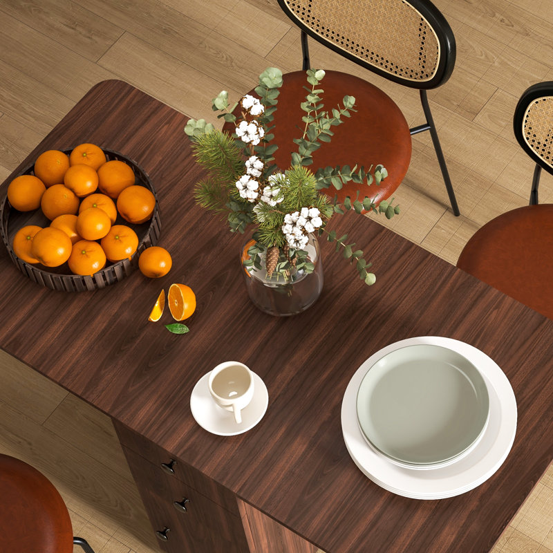 Louima Dining Table, Brown