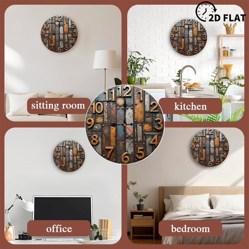 Horloge murale rustique