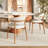 86.6/93.7 Farmhouse Double-Pedestal Dining Set With Rounded Rectangular Table & Upholstered Chairs-1678886299-1678886298