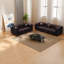Canapé modulaire moderne en cuir synthétique 5 places