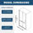 1 3/8" Adjustment,Universal Pivot Shower Door, With 1/4"  Finish 3672, Shower Door-123698752