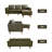 84'' Upholstered Reversible Sectional Sofa with Chaise, Movable Ottoman, Solid Wood Legs and Frame-1654006850