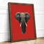 Elephant Face-On Modern - Framed Print-2060486795-2060487540