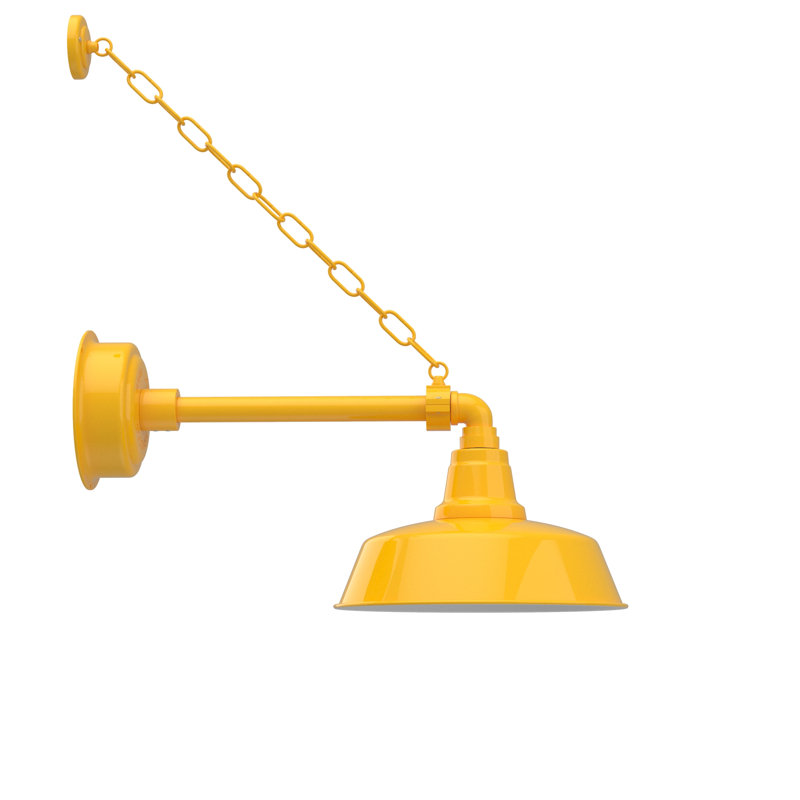Vandervliet LED Wall Light, 10" H x 12" W x 23" D, Yellow