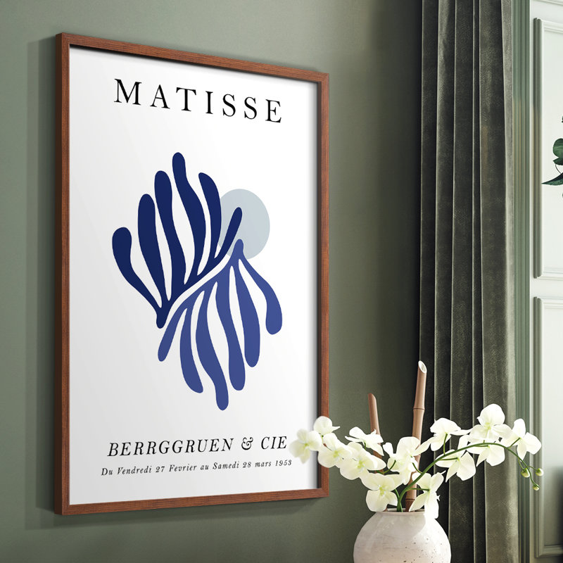 Matisse CCXCVI, reproduction encadrée - bois massif, H 10 po x l 8 po, Brun