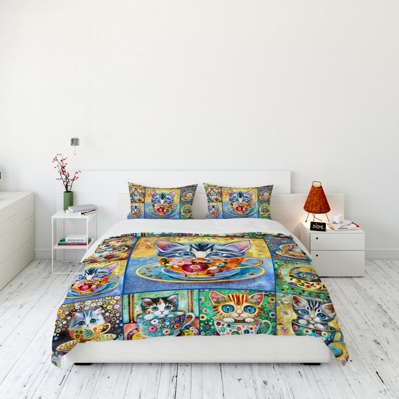 Modern & Contemporary Polyester Duvet Cover, King Duvet Cover + 2 King Shams
