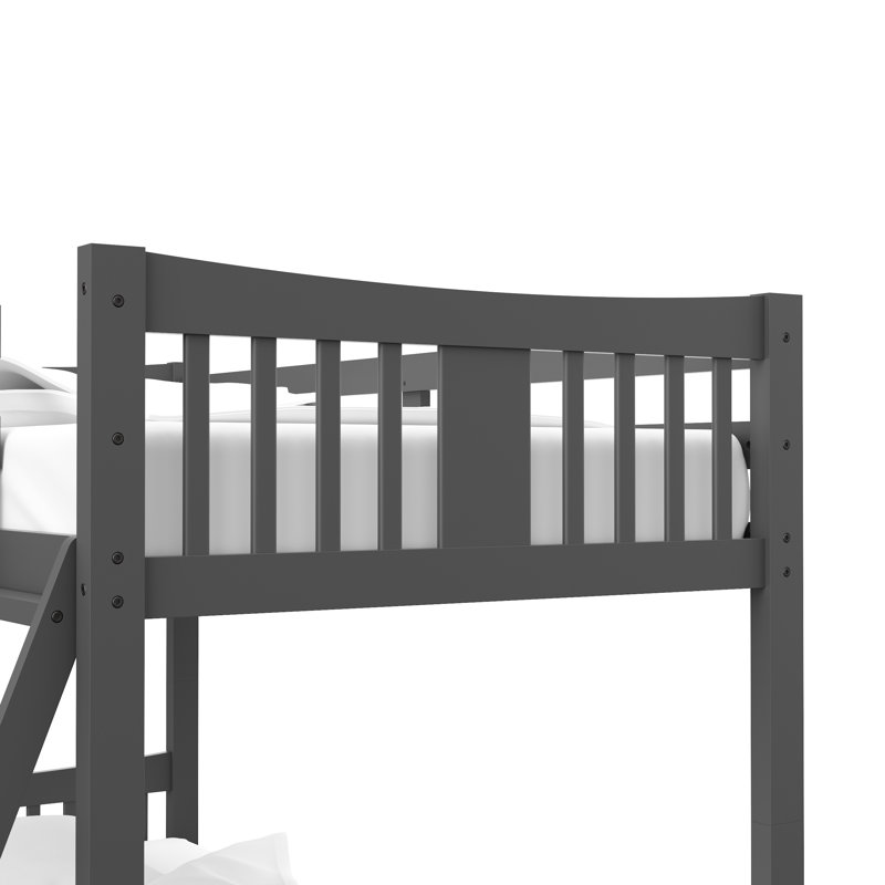 Caribou Storkcraft Solid Hardwood Twin-over-Twin Bunk Bed, Grey