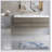Meuble-lavabo flottant avec lavabo, meuble-lavabo mural moderne avec deux lavabos en quartz et quatre tiroirs à fermeture en douceur, 24V12-72GR-739032425-739032430