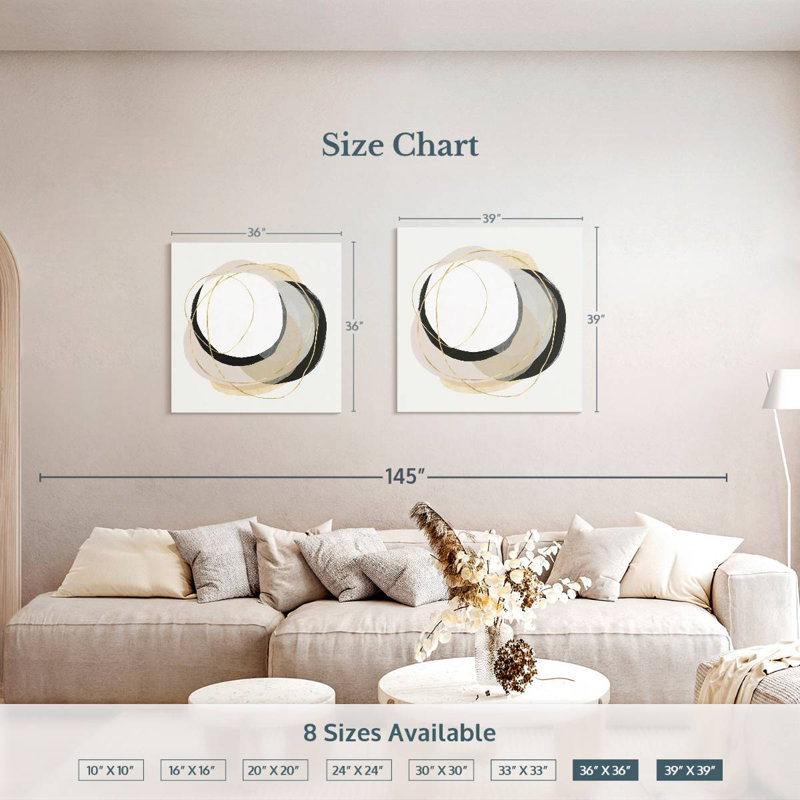 Avery Ring Of Gold I, 39" H x 39" W