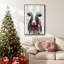 Toile tendue avec châssis Yuletide Cow II-1520895848-1520895852