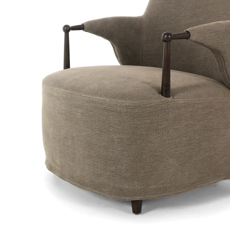 Brently Chair, Green Linen