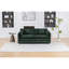 Canapé modulaire moderne en chenille avec méridienne, vert antique pour le salon