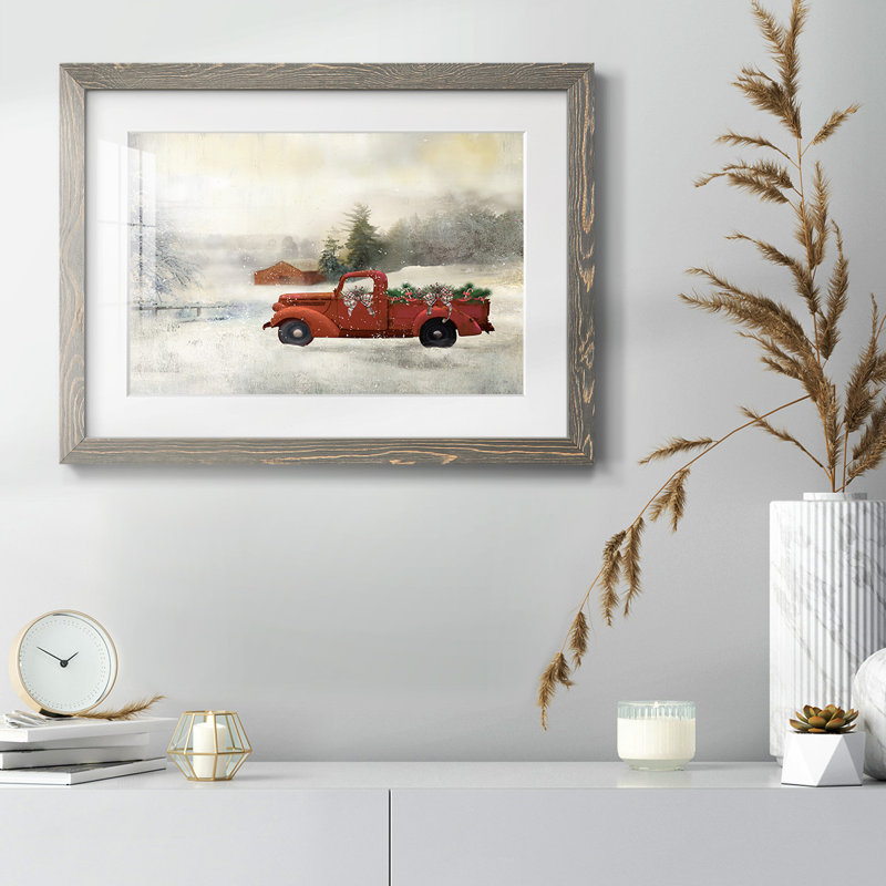 Red Barn Winter, H 14 po x l 20 po x P 1,5 po, Gris