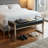 Contemporary Metal Entryway Bench, faux Leather-1476610847