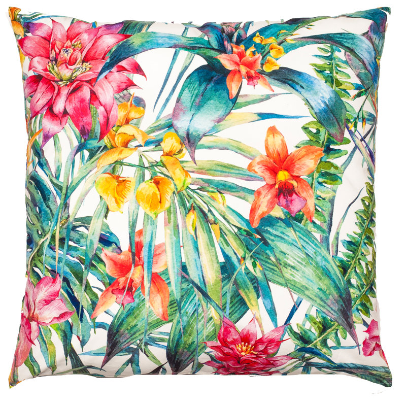 Kampou Square Cushion, Pink/Dark Blue