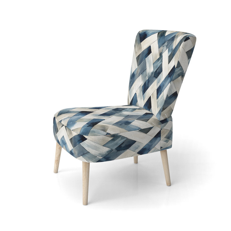 Chaise rembourrée à motifs abstraits abstraits minimalisme, Side Chair Armless