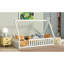 Lit simple en forme de tente avec garde-corps, lattes, blanc-1499553910