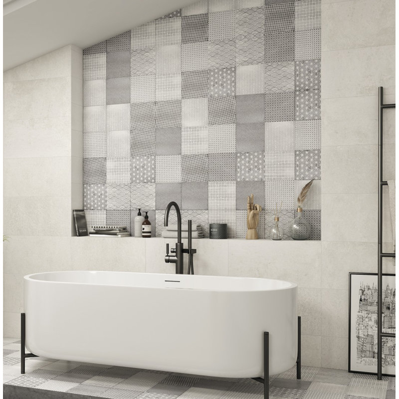 Wall and Floor 8" X 8" Porcelain Mosaic Tile