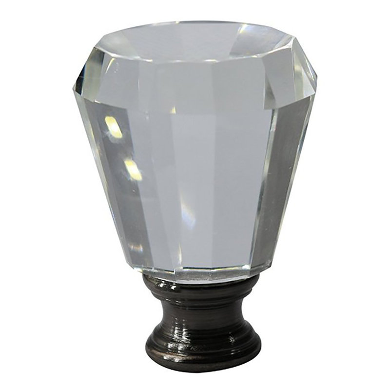 Fleuron en cristal Kodiey Anne, Noir / Laiton antique