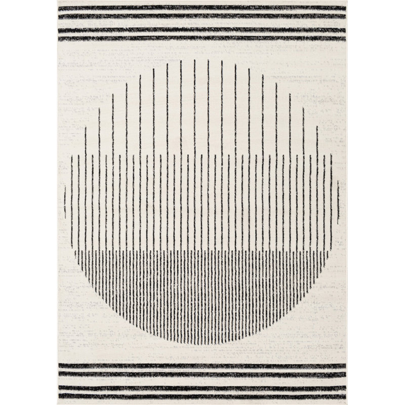 Corum Black/Off-White Rug, Rectangle 240 x 305cm