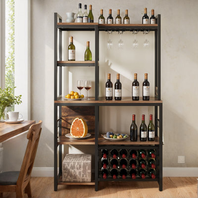 Raimundo 35.5'' Steel Baker's Rack with Microwave Compatibility