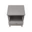 Table d'appoint à 2 niveaux en placage gris antique avec tiroir et tablette pour la décoration de salon de chambre à coucher, finition ou table de chevet idéale