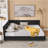 Queen Size Upholstered Tufted Bed Frame, Sofa Bed Frame With Comfortable Backrest And Armrests-1691557687
